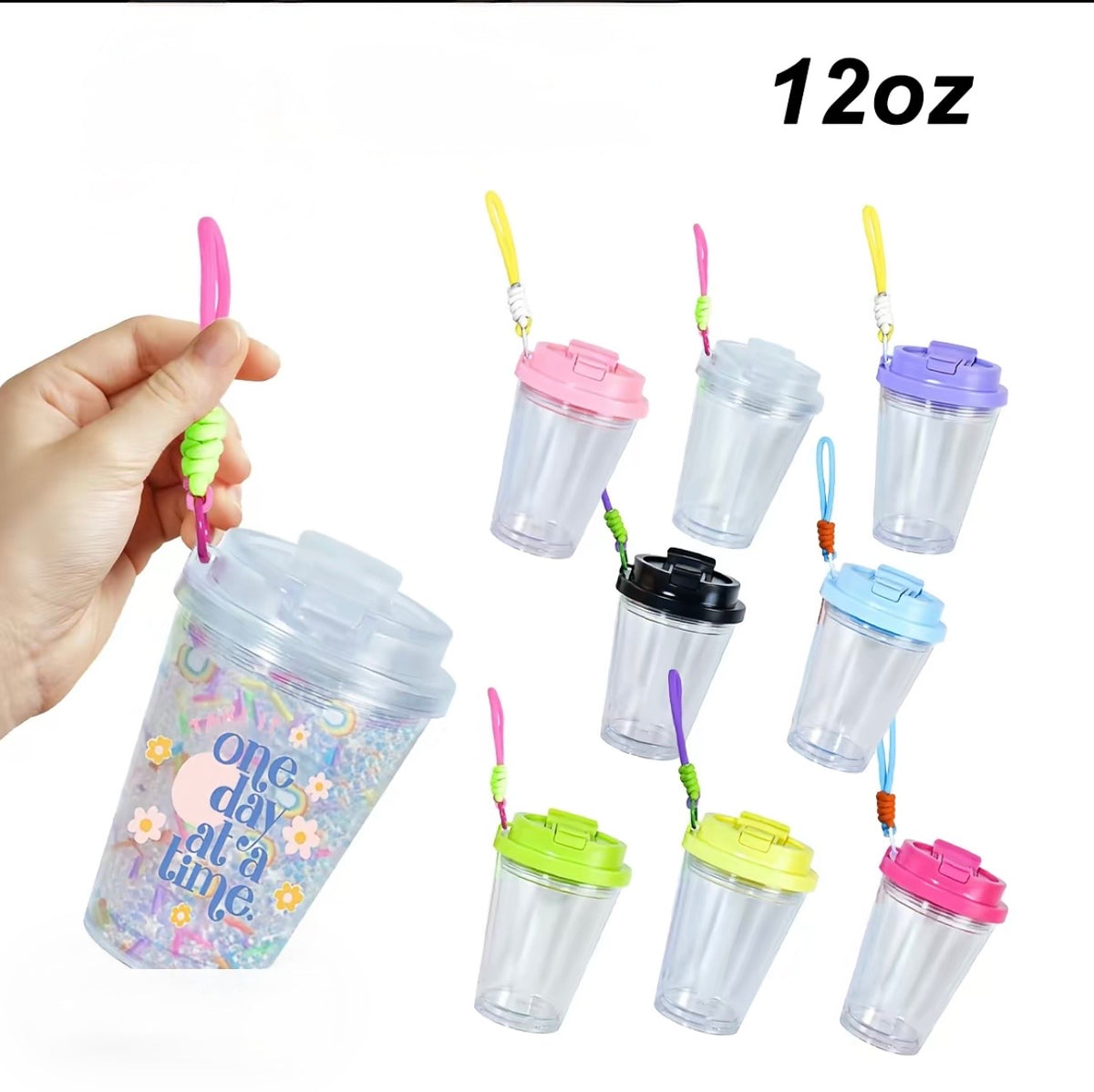 12oz Kids acrylic cup with strap