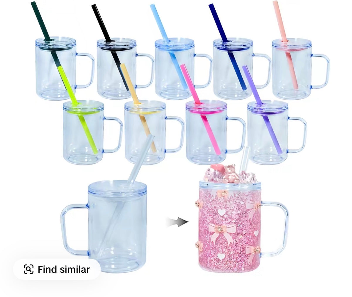 17oz snow globe tumbler cup