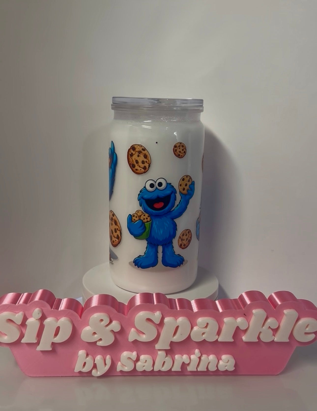 16oz Cookie Monster- Ready