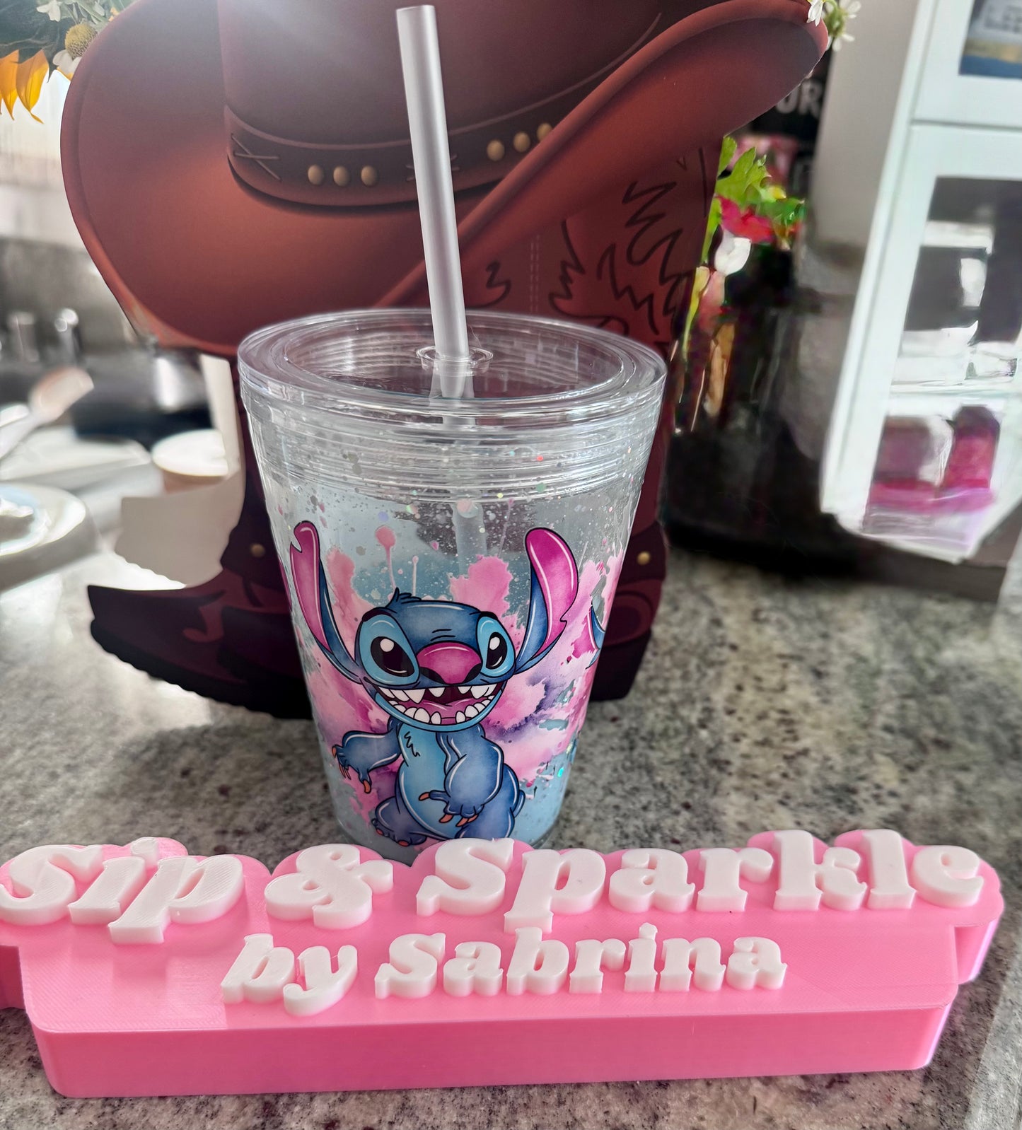 Pre-made Stitch lava 12oz cup