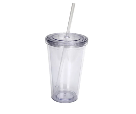 16oz Clear Acrylic ( snow globe)